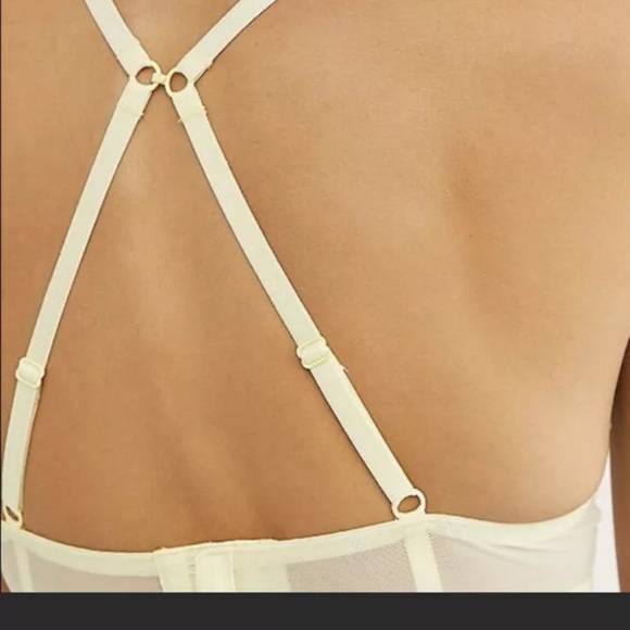 Free People Veronica Lace Bra 36D Faded Sunshine - Picture 5 of 12